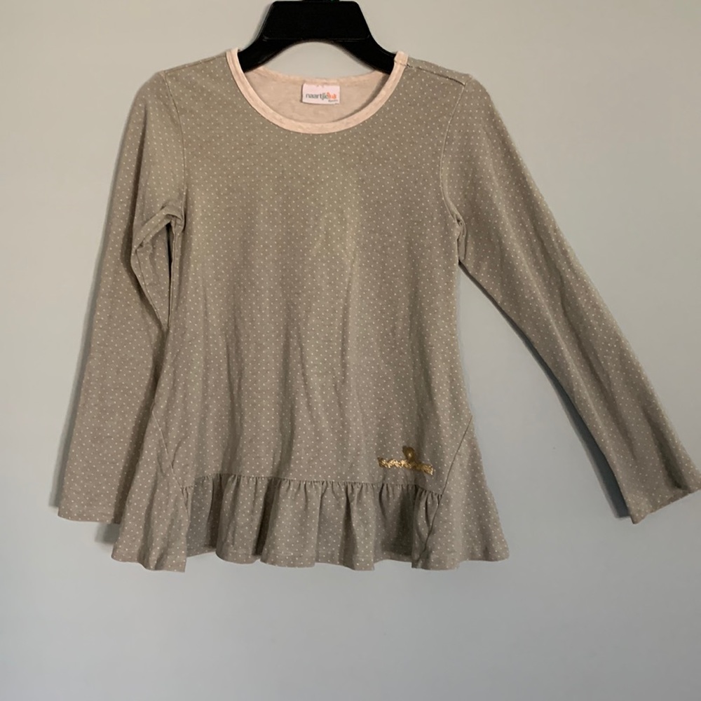 Naartjie girls long sleeved ruffle t
